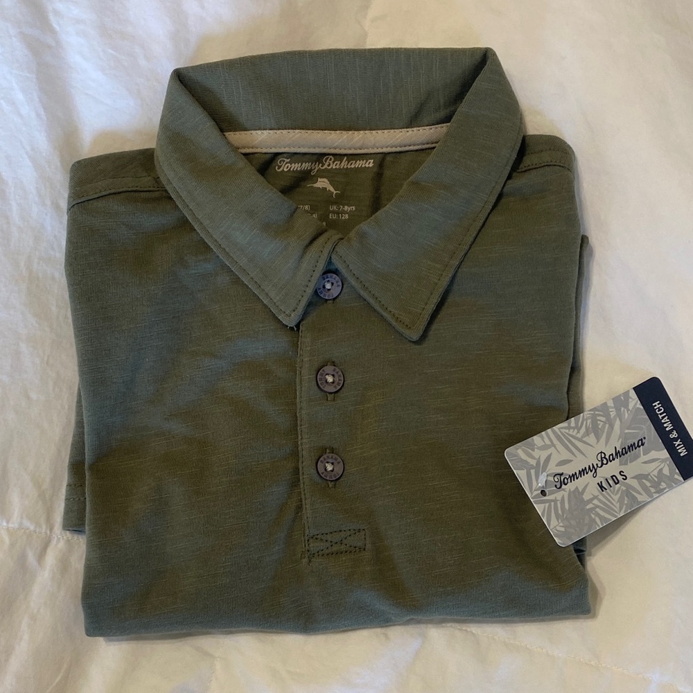Tommy Bahama Kids Olive Polo Shirt